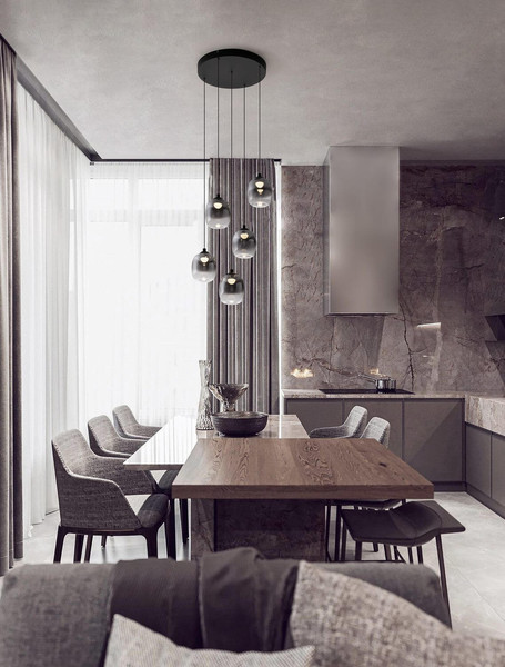 Nova Luce LED Pendelleuchte Kita dimmbar 28W warmweiss 3000K Schwarz Glas Metall Ø43cm 9236207