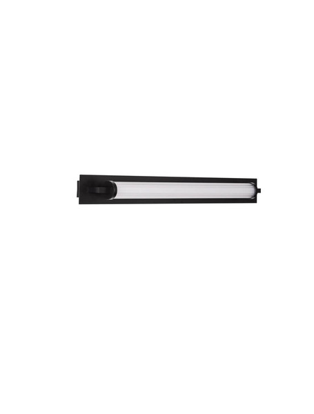 Nova Luce LED Wandleuchte Fasko 16W warmweiss 3000K IP44 Schwarz Glas Metall 80x9,5cm 9236298
