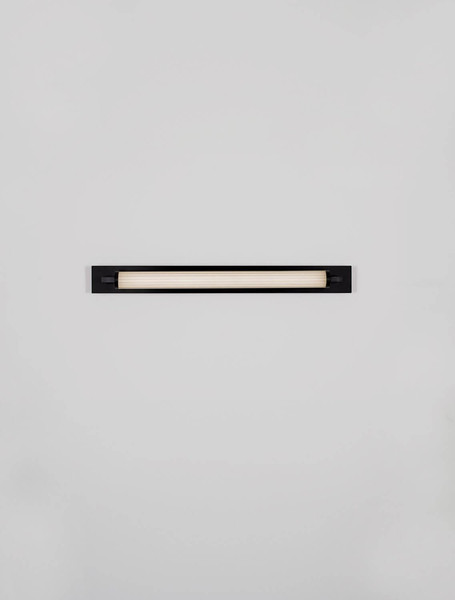 Nova Luce LED Wandleuchte Fasko 16W warmweiss 3000K IP44 Schwarz Glas Metall 80x9,5cm 9236298