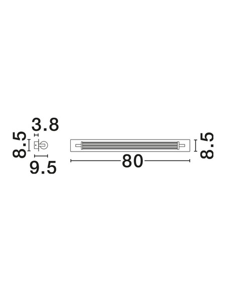 Nova Luce LED Wandleuchte Fasko 16W warmweiss 3000K IP44 Messinggold Glas Metall 80x9,5cm 9236299