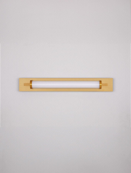 Nova Luce LED Wandleuchte Fasko 13W warmweiss 3000K IP44 Messinggold Glas Metall 60x9,5cm 9236302