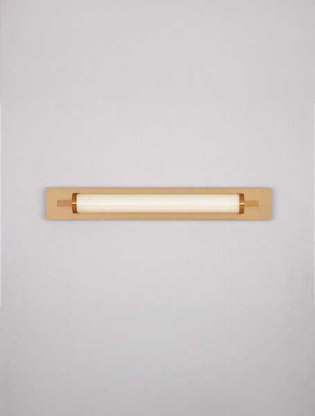 Nova Luce LED Wandleuchte Fasko 13W warmweiss 3000K IP44 Messinggold Glas Metall 60x9,5cm 9236302