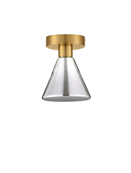 Nova Luce LED Deckenleuchte Voi 8W warmweiss 3000K Schwarz Messinggold Glas Metall Ø17cm 9236311