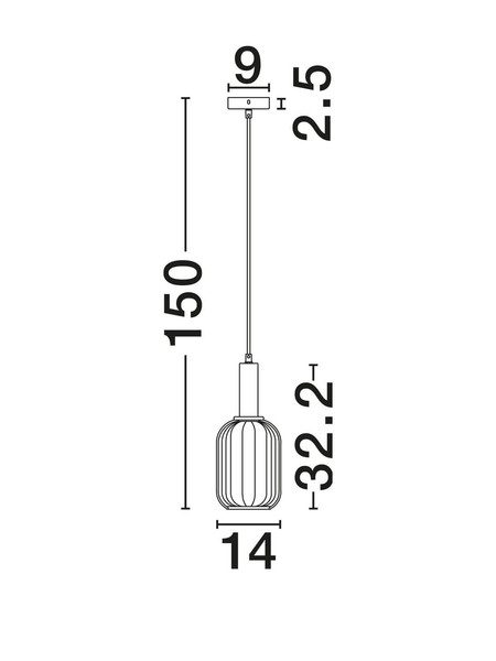 Nova Luce Pendelleuchte Maho E27 Rauchgrau Messinggold Glas Metall Ø14cm 9236313