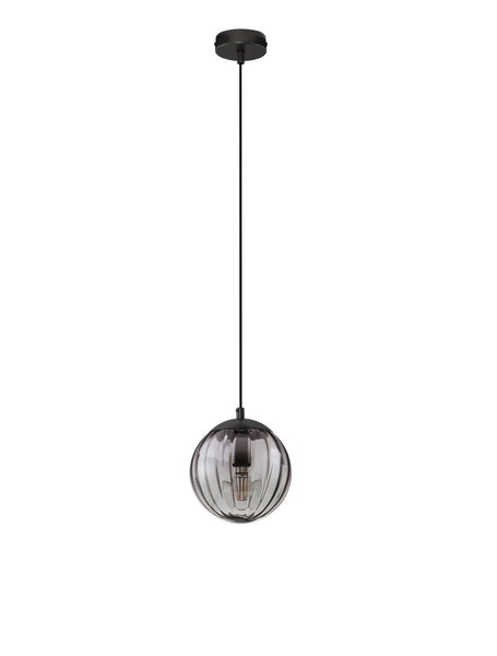 Nova Luce Pendelleuchte Abbacus E27 Schwarz Glas Metall Ø17cm 9236316