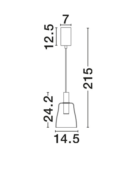 Nova Luce LED Pendelleuchte Imatia 7W warmweiss 3000K Messinggold Rauchschwarz Glas Metall Ø14cm 9236391