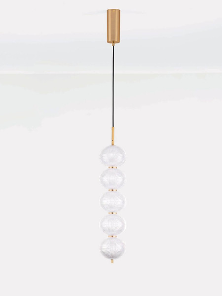 Nova Luce LED Pendelleuchte Klelia dimmbar 30W warmweiss 3000K Messinggold Metall Ø15cm 9236393