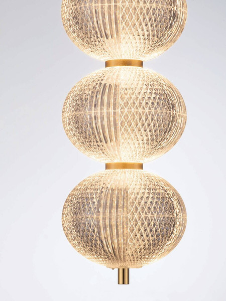 Nova Luce LED Pendelleuchte Klelia dimmbar 30W warmweiss 3000K Messinggold Metall Ø15cm 9236393