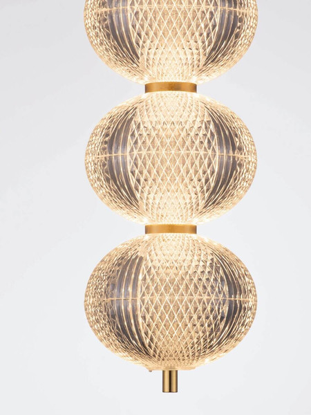 Nova Luce LED Pendelleuchte Klelia dimmbar 30W warmweiss 3000K Messinggold Metall Ø15cm 9236393