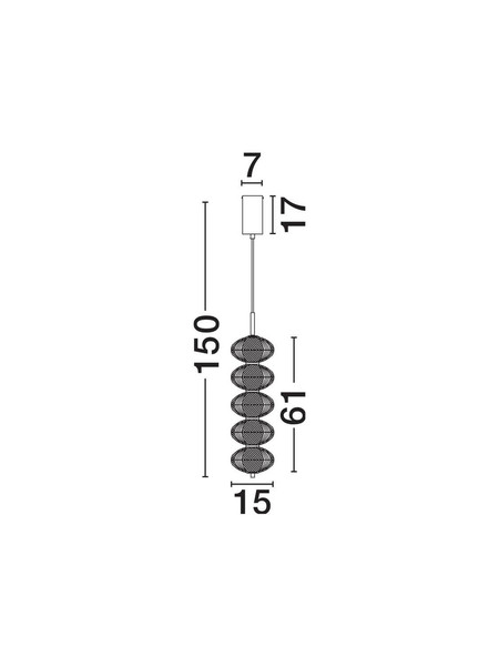 Nova Luce LED Pendelleuchte Klelia dimmbar 30W warmweiss 3000K Messinggold Metall Ø15cm 9236393