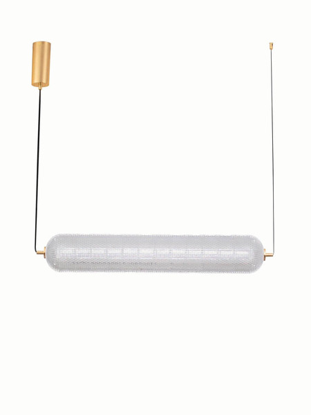 Nova Luce LED Pendelleuchte Klelia dimmbar 40W warmweiss 3000K Messinggold Metall 97x15cm 9236396