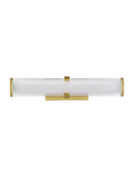 Nova Luce LED Wandleuchte Hedula 13W warmweiss 3000K IP44 Gold Glas Metall 42x12cm 9236399