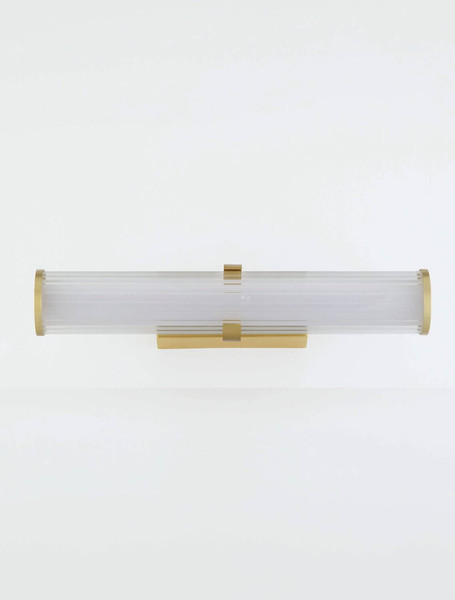 Nova Luce LED Wandleuchte Hedula 13W warmweiss 3000K IP44 Gold Glas Metall 42x12cm 9236399