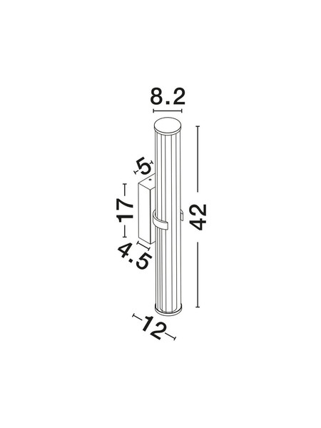 Nova Luce LED Wandleuchte Hedula 13W warmweiss 3000K IP44 Gold Glas Metall 42x12cm 9236399
