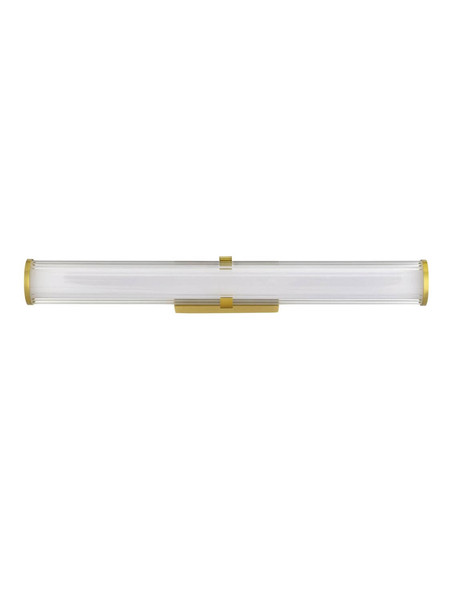 Nova Luce LED Wandleuchte Hedula 23W warmweiss 3000K IP44 Gold Glas Metall 63x12cm 9236401