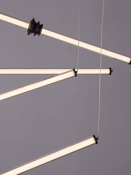 Nova Luce LED Pendelleuchte Stalactite dimmbar 79W warmweiss 3000K Schwarz Aluminium Keramik Ø150cm 9236408