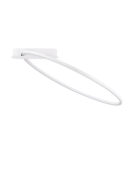 Nova Luce LED Deckenleuchte Kiklos dimmbar 30W warmweiss 3000K Weiß Stahl Aluminium 64x60cm 9248173