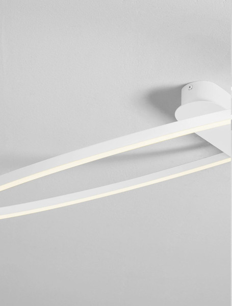 Nova Luce LED Deckenleuchte Kiklos dimmbar 30W warmweiss 3000K Weiß Stahl Aluminium 64x60cm 9248173
