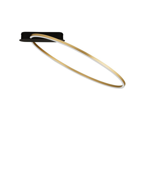 Nova Luce LED Deckenleuchte Kiklos dimmbar 30W warmweiss 3000K Messinggold Stahl Aluminium 64x60cm 9248175