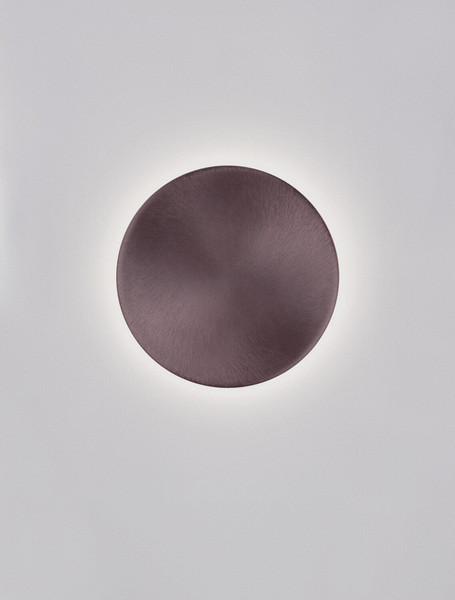 Nova Luce LED Wandleuchte Cyrcle 21W warmweiss 3000K Kaffeebraun Stahl Ø30cm 9248176