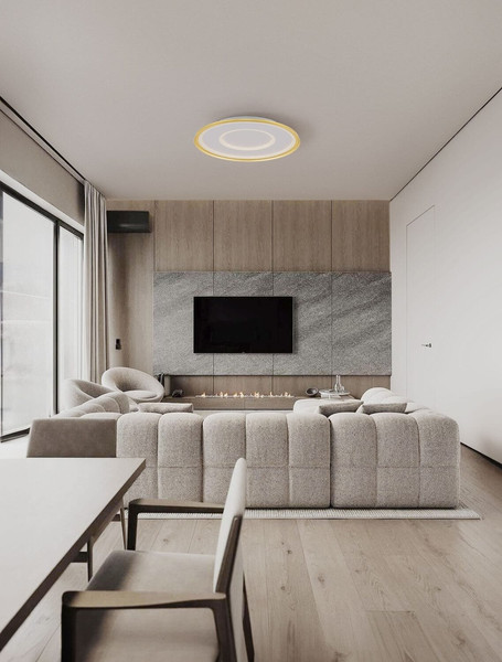 Nova Luce LED Deckenleuchte Figin dimmbar 49W CCT warm-/neutralweiss 2700-5000K Gold Stahl Aluminium Ø60cm 9248178