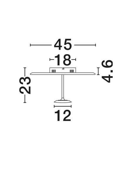 Nova Luce LED Deckenleuchte Nima dimmbar 15W warmweiss 3000K Weiß Stahl Aluminium Ø45cm 9248180