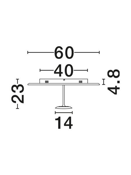 Nova Luce LED Deckenleuchte Nima dimmbar 30W warmweiss 3000K Weiß Stahl Aluminium Ø60cm 9248181