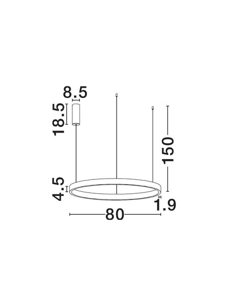 Nova Luce LED Pendelleuchte Elowen dimmbar 77W warmweiss 3000K Kaffeebraun Aluminium Ø80cm 9345650