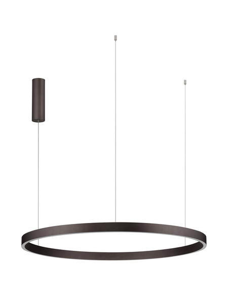 Nova Luce LED Pendelleuchte Elowen dimmbar 106W warmweiss 3000K Kaffeebraun Aluminium Ø100cm 9345651