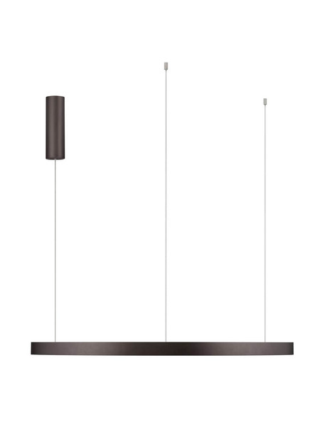 Nova Luce LED Pendelleuchte Elowen dimmbar 106W warmweiss 3000K Kaffeebraun Aluminium Ø100cm 9345651