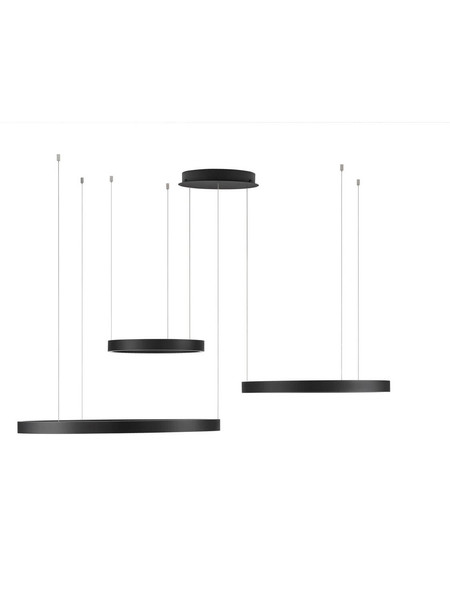 Nova Luce LED Pendelleuchte Elowen dimmbar 181W warmweiss 3000K Schwarz Aluminium 148x106cm 9345652