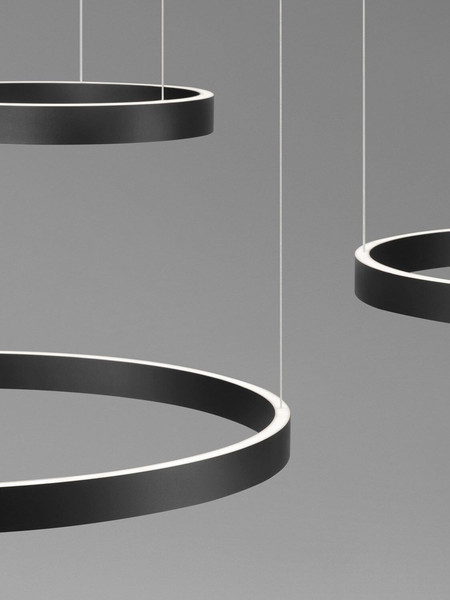 Nova Luce LED Pendelleuchte Elowen dimmbar 181W warmweiss 3000K Schwarz Aluminium 148x106cm 9345652