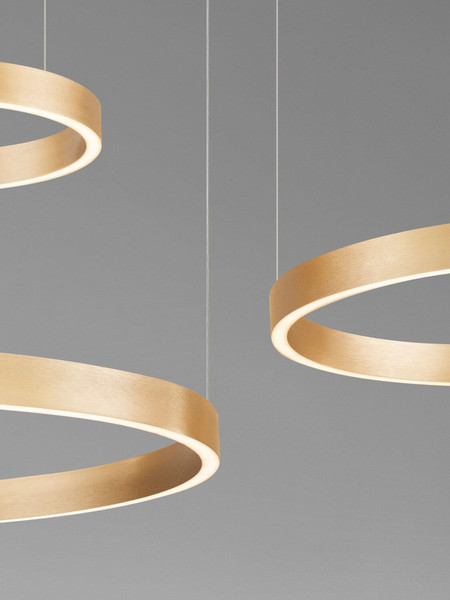 Nova Luce LED Pendelleuchte Elowen dimmbar 181W warmweiss 3000K Gold Aluminium 148x106cm 9345653