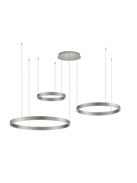 Nova Luce LED Pendelleuchte Elowen dimmbar 181W warmweiss 3000K Silber Aluminium 148x106cm 9345654
