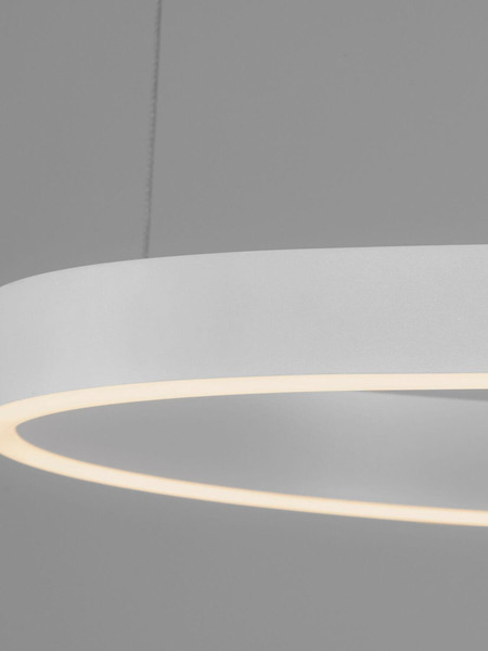 Nova Luce LED Pendelleuchte Dussa dimmbar 61W warmweiss 3000K Weiß Aluminium 120x66cm 9345692