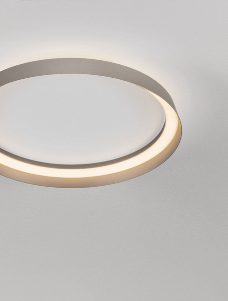 Nova Luce LED Deckenleuchte Ormi dimmbar 38W CCT warm-/neutralweiss 2700/3000/4000K Champagnerbraun Aluminium Ø45cm 9345697