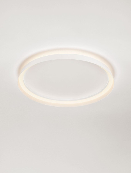 Nova Luce LED Deckenleuchte Ormi dimmbar 48W CCT warm-/neutralweiss 2700/3000/4000K Weiß Aluminium Ø60cm 9345698