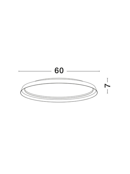 Nova Luce LED Deckenleuchte Ormi dimmbar 48W CCT warm-/neutralweiss 2700/3000/4000K Kaffeebraun Aluminium Ø60cm 9345700
