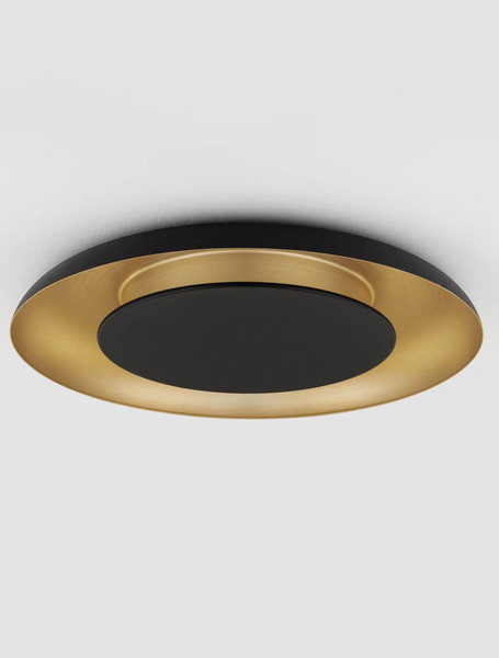 Nova Luce LED Deckenleuchte Epos dimmbar 38W CCT warm-/neutralweiss 2700/3000/4000K Schwarz Gold Aluminium Ø60cm 9345707