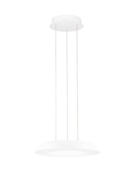 Nova Luce LED Pendelleuchte Epos dimmbar 24W CCT warm-/neutralweiss 2700/3000/4000K Weiß Aluminium Ø40cm 9345708