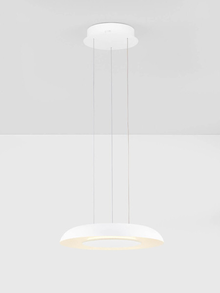 Nova Luce LED Pendelleuchte Epos dimmbar 24W CCT warm-/neutralweiss 2700/3000/4000K Weiß Aluminium Ø40cm 9345708