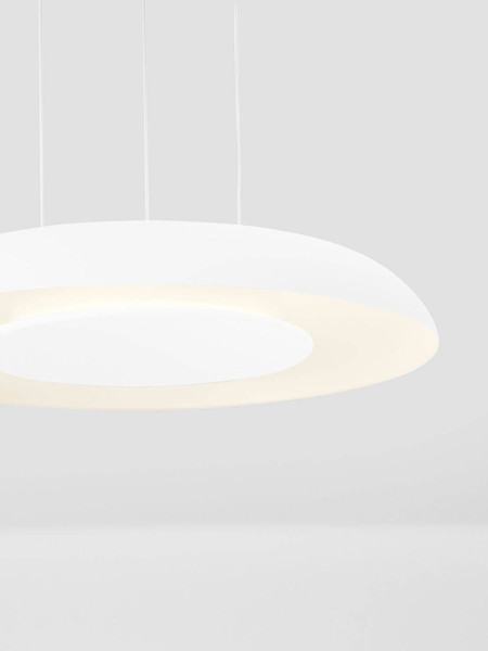 Nova Luce LED Pendelleuchte Epos dimmbar 24W CCT warm-/neutralweiss 2700/3000/4000K Weiß Aluminium Ø40cm 9345708