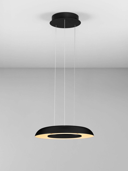 Nova Luce LED Pendelleuchte Epos dimmbar 24W CCT warm-/neutralweiss 2700/3000/4000K Schwarz Weiß Aluminium Ø40cm 9345709