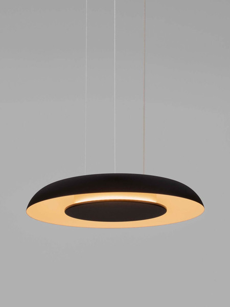 Nova Luce LED Pendelleuchte Epos dimmbar 24W CCT warm-/neutralweiss 2700/3000/4000K Schwarz Weiß Aluminium Ø40cm 9345709