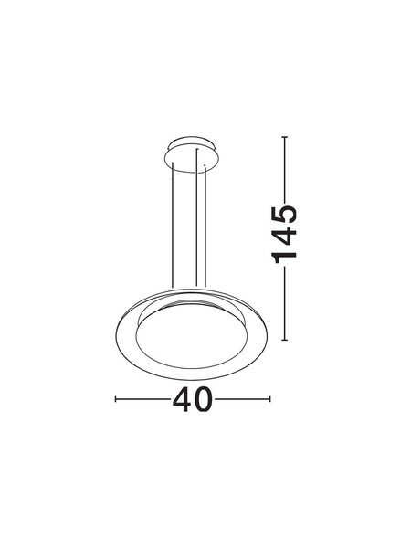 Nova Luce LED Pendelleuchte Epos dimmbar 24W CCT warm-/neutralweiss 2700/3000/4000K Schwarz Weiß Aluminium Ø40cm 9345709