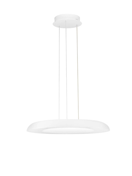 Nova Luce LED Pendelleuchte Epos dimmbar 38W CCT warm-/neutralweiss 2700/3000/4000K Weiß Aluminium Ø60cm 9345710