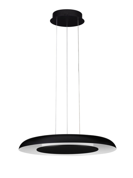 Nova Luce LED Pendelleuchte Epos dimmbar 38W CCT warm-/neutralweiss 2700/3000/4000K Schwarz Weiß Aluminium Ø60cm 9345711