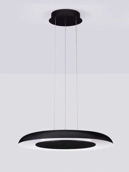 Nova Luce LED Pendelleuchte Epos dimmbar 38W CCT warm-/neutralweiss 2700/3000/4000K Schwarz Weiß Aluminium Ø60cm 9345711