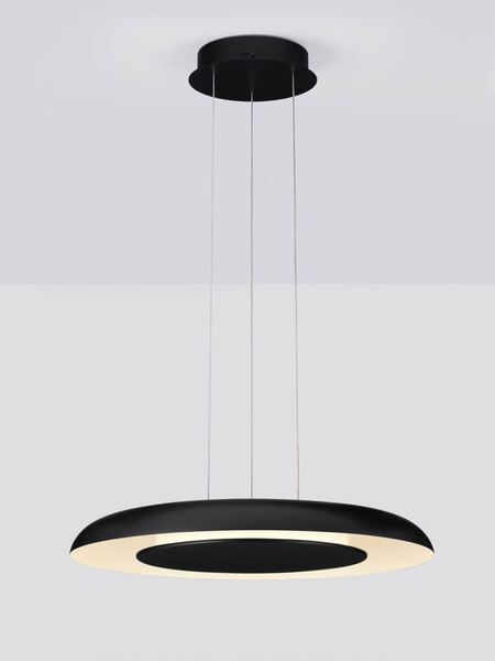 Nova Luce LED Pendelleuchte Epos dimmbar 38W CCT warm-/neutralweiss 2700/3000/4000K Schwarz Weiß Aluminium Ø60cm 9345711
