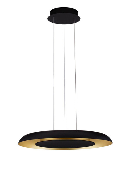 Nova Luce LED Pendelleuchte Epos dimmbar 38W CCT warm-/neutralweiss 2700/3000/4000K Schwarz Gold Aluminium Ø60cm 9345713